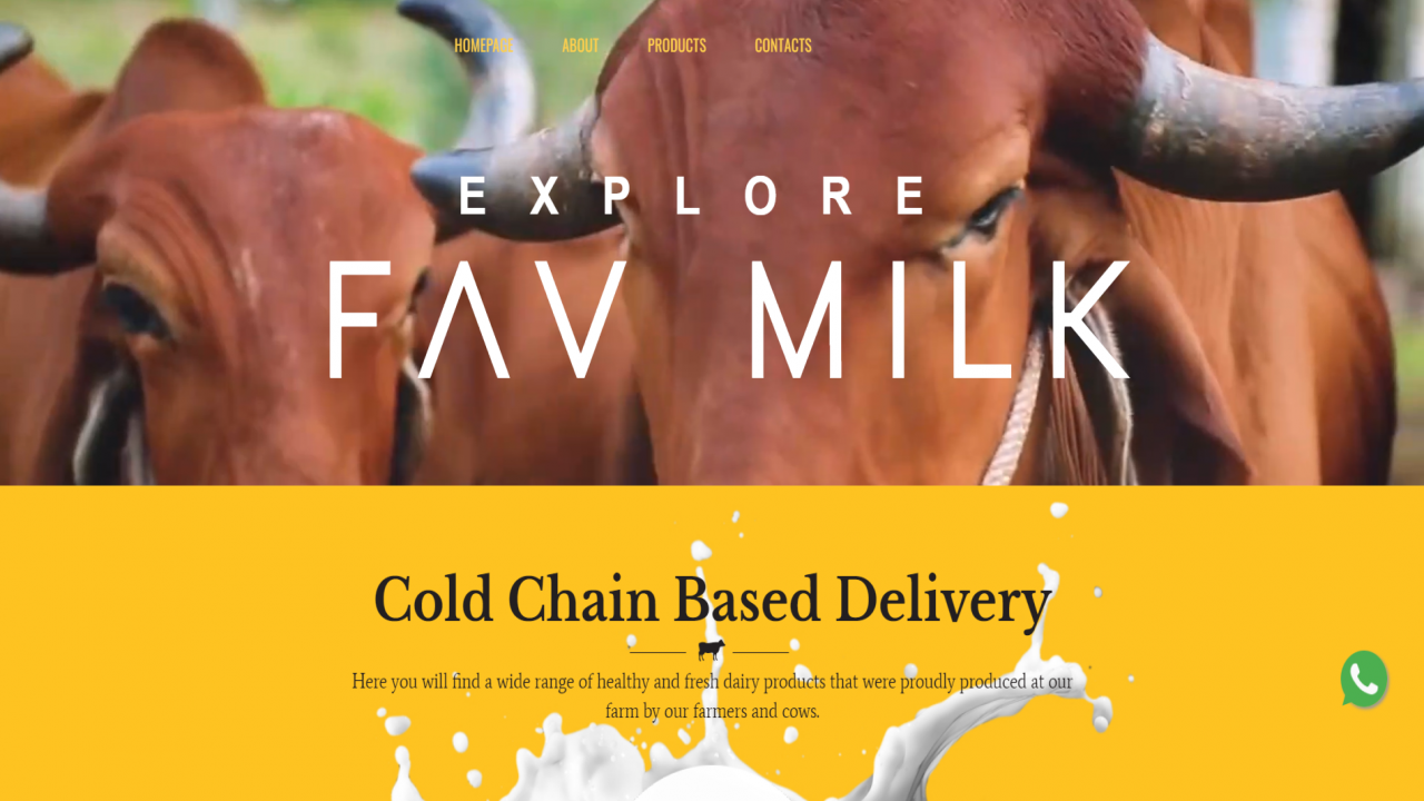 Free Download Dairy and Milk Product Template HTML Bootstrap