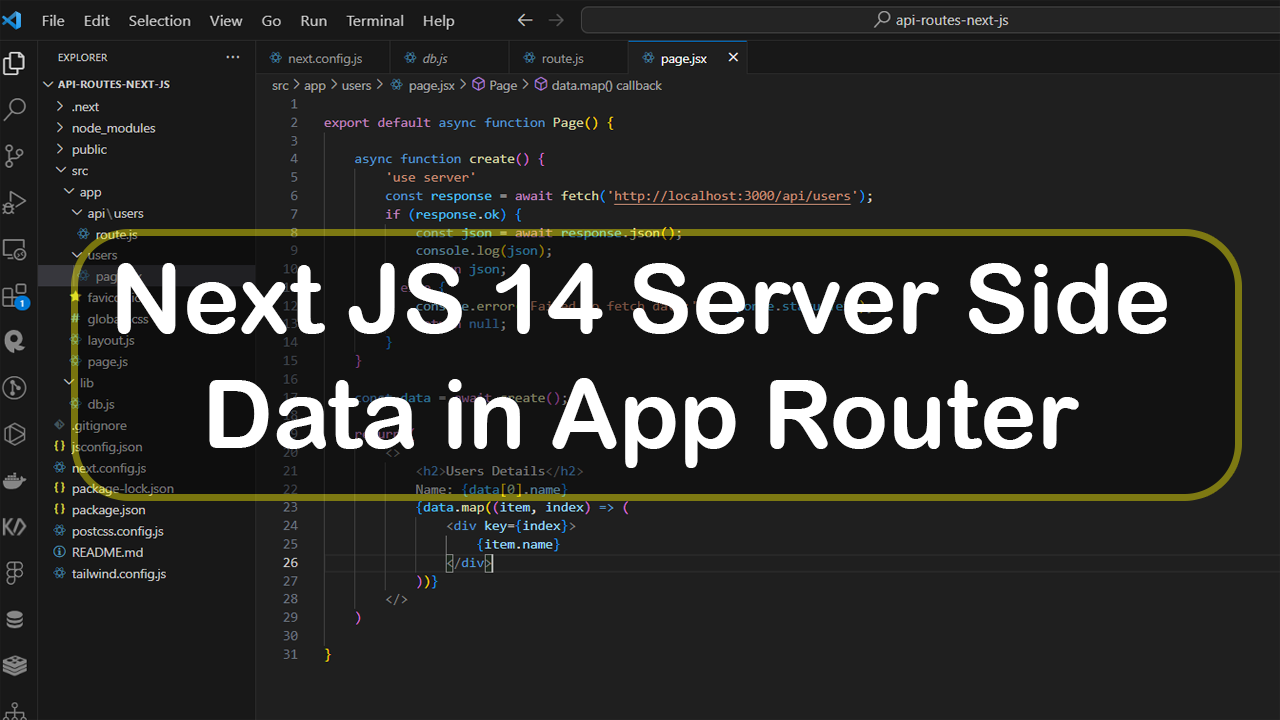 Data Fetching from Server Side in NEXT JS 14 Using App Router